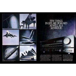 1988 Kenwood KA-V1000R Stereo Receiver 2pg Vintage Print Ad Sydney Opera House